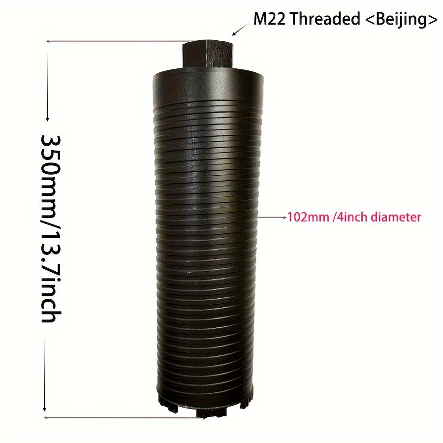 Diamond Core Drill Bits Wet Dry 45 Steel Steel Bars Black Textured Grip for Concrete Brick Block Stone