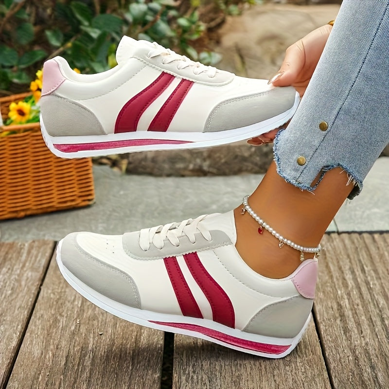 Women's Casual Sneakers Synthetic Upper Color-Blocking Breathable Shoe