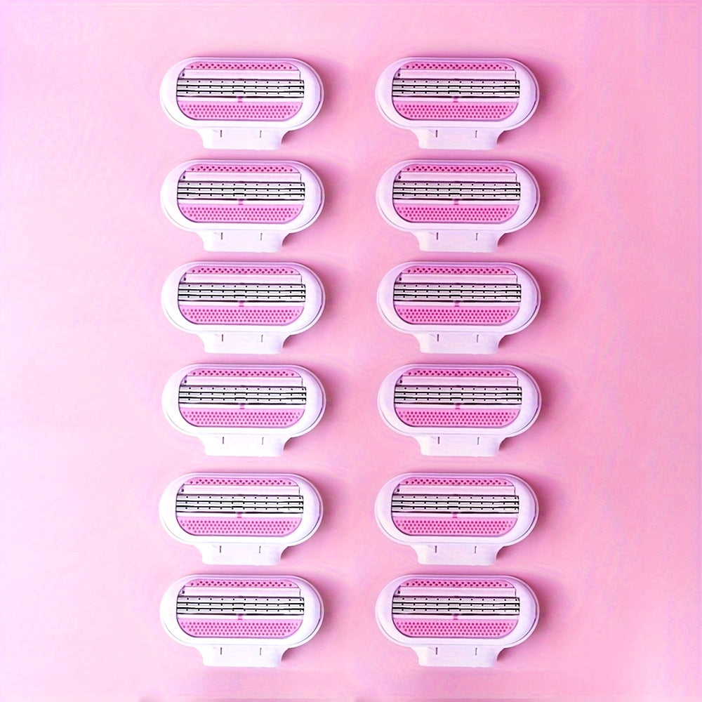 Women Razor Blades 12Pcs Safety Refills for Armpit Leg Bikini Smooth