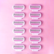 Women Razor Blades 12Pcs Safety Refills for Armpit Leg Bikini Smooth