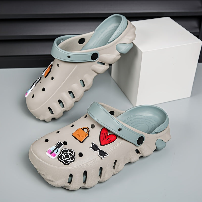 Women's White EVA Ventilation Clogs Slip-On Indoor Outdoor Comfort