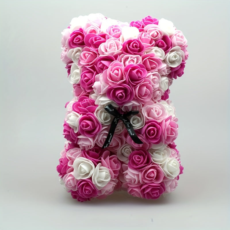 Artificial Foam Rose Bear for Valentine's Day Mother's Day Weddings and Home Decor