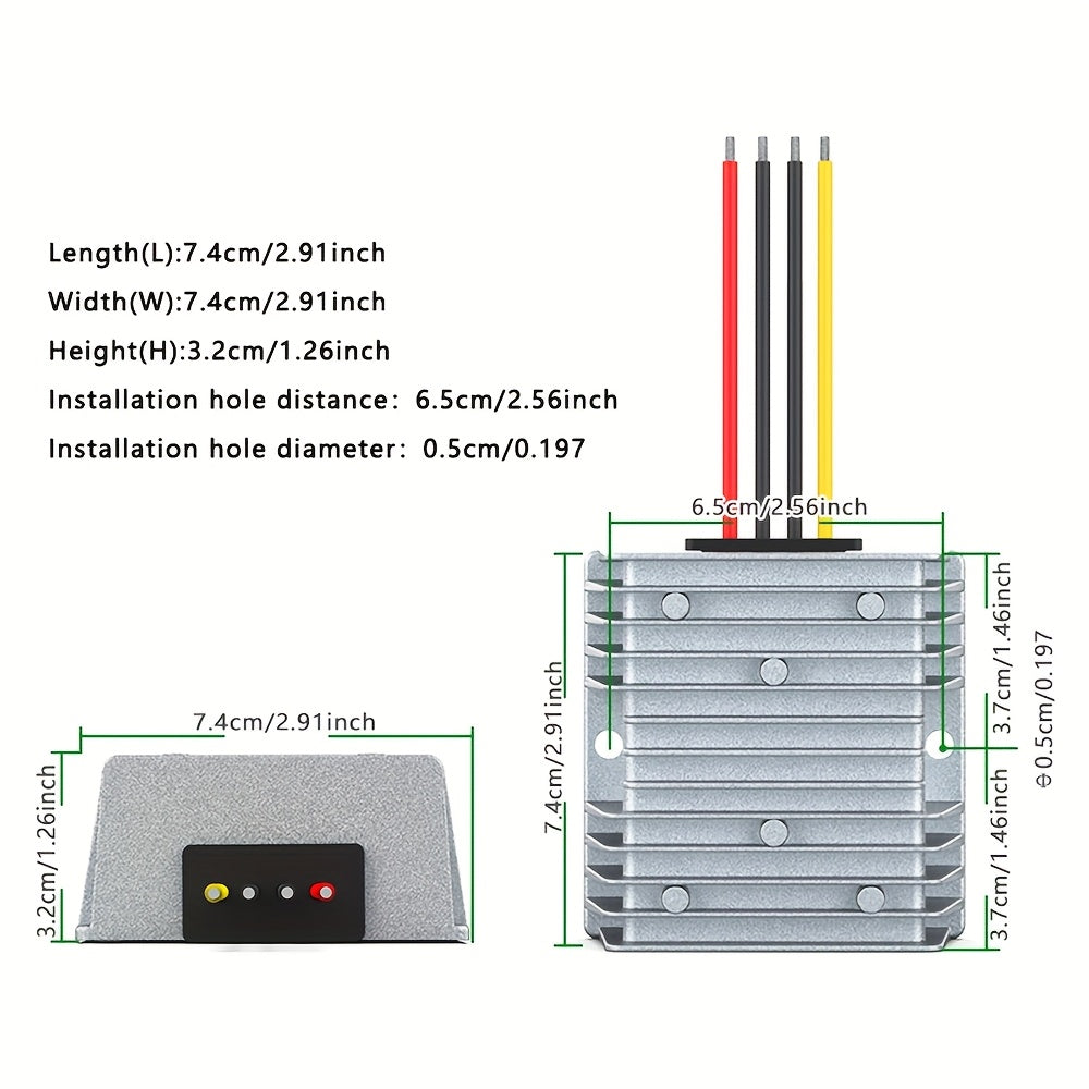 12V dan 13.8V gacha DC-DC konvertori 5A 10A suv o'tkazmaydigan quvvat manbai uchun sanoat tashqi muhit