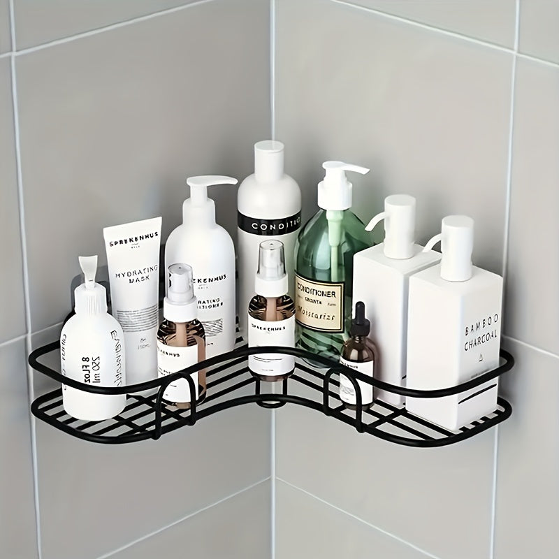 Треугольная железная настенная полка для ванной, кухни, спальни — хранение с полыми деталями