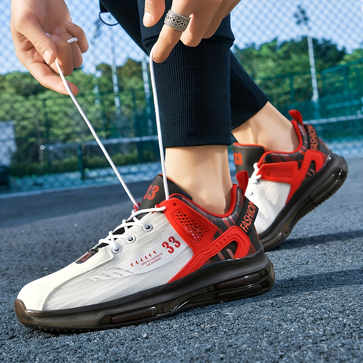 Zapatillas masculinas de lona y microfibra con absorción de impactos y suelas antideslizantes