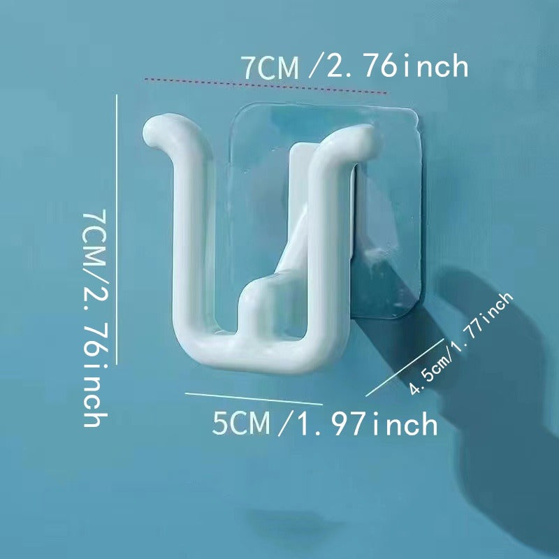 Colorful Wall-Mounted Slipper Rack Set of 10 No-Drill Space-Saving Bathroom Organizer