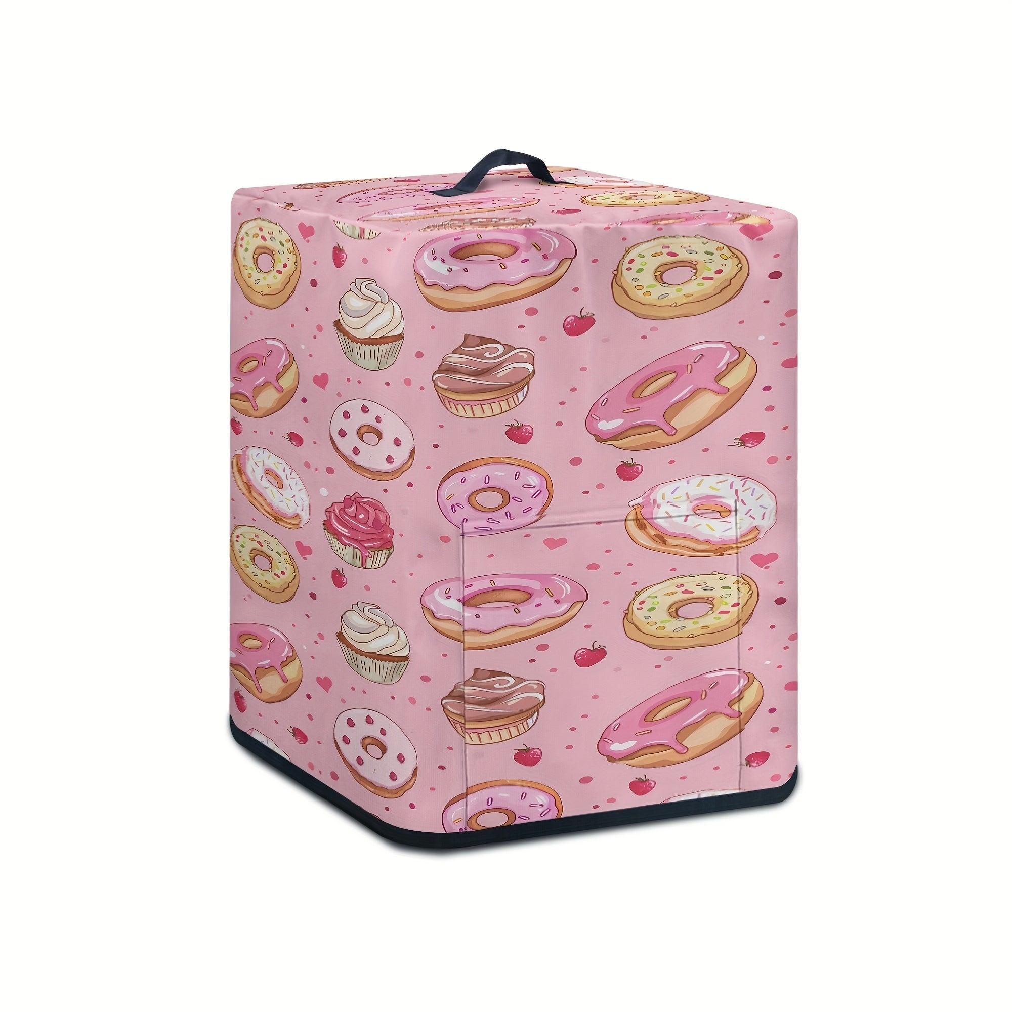 Kitchen Appliance Cover with Handle and Paper Towel Bag for Electric Pot Pressure Cooker Air Fryer Donut Design