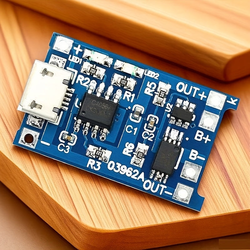 Módulo cargador de batería de litio USB Micro Tipo-C 1A protección dual sin carga