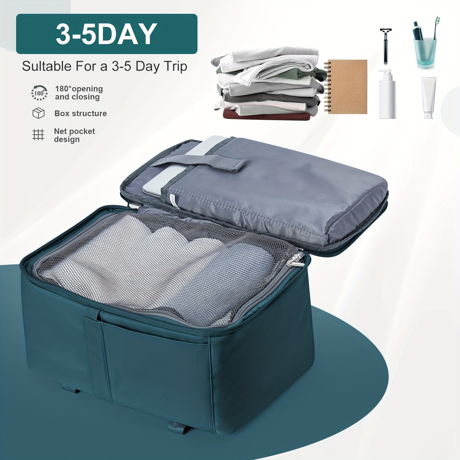 Katta sig'imli rucksack, piyoda yurish, lagerda qolish, tasodifiy foydalanish, sayohat va noutbuklarni olib yurish kabi turli maqsadlar uchun mos keladi, erkaklar va ayollar uchun mavjud.