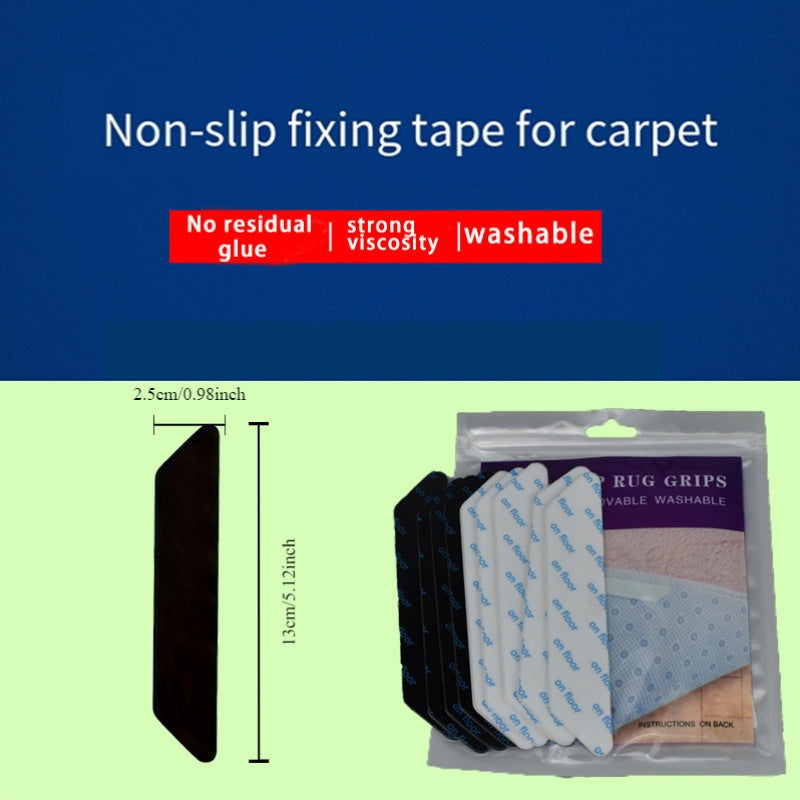Non-Slip Silicone Rug Grippers Set for Hardwood Floors, Washable and Reusable