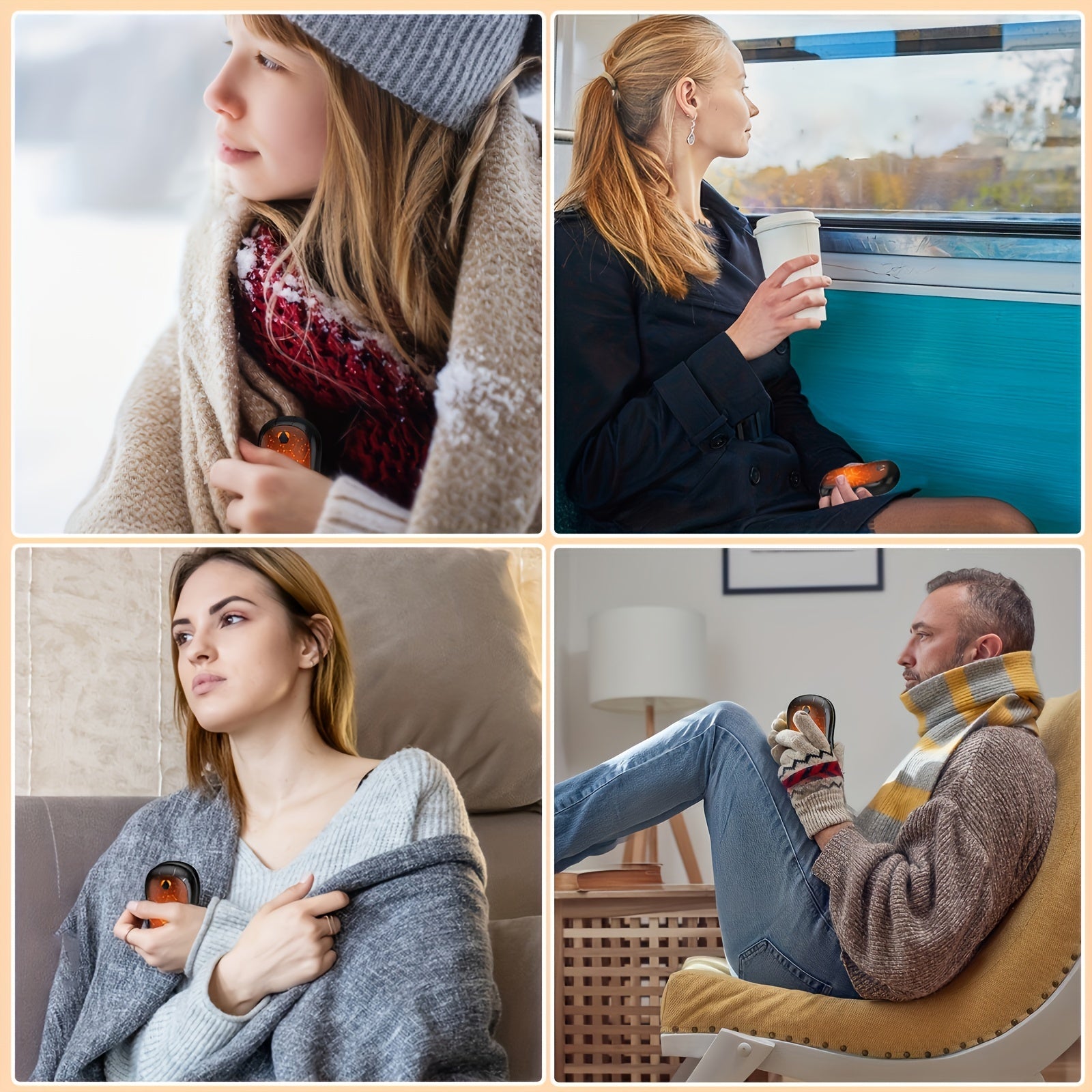 Rechargeable Hand Warmers Portable Electric Hand Warmers with 3 Temperature Settings