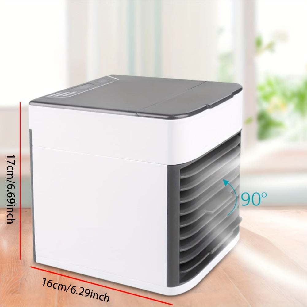 Portable 3-in-1 Air Conditioner Fan Purifier Humidifier USB Touch Control Fast Cooling for Home Office