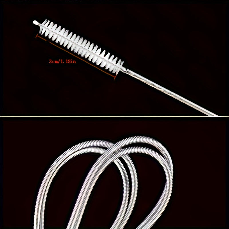 Гибкий инструмент для очистки и промывки дренажей автомобильных люков из нержавеющей стали