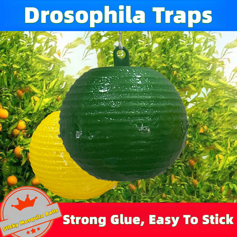 12-Pack Mosquito Trap Balls Non-Toxic Adhesive Fly Catcher Indoor Outdoor Use