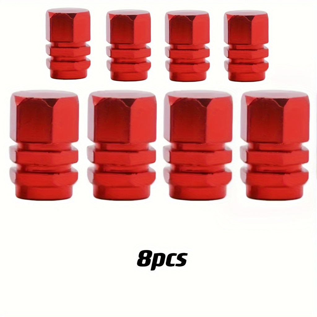 Durable Aluminum Tire Valve Caps 4/8/12 pcs Dustproof Easy to Install