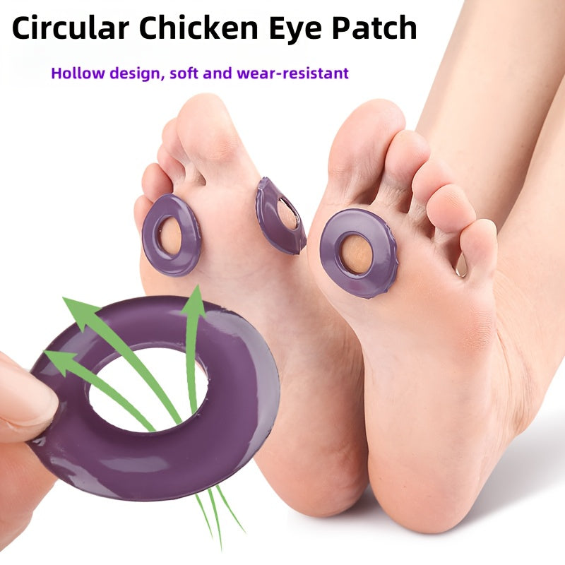 6 Pcs Unisex Reusable Gel Foot Pads Soft Cushions for Callus Blisters Purple