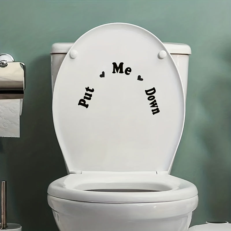 Toilet Decal Sticker for Bathroom Bathroom Decoration Remind Sticker
