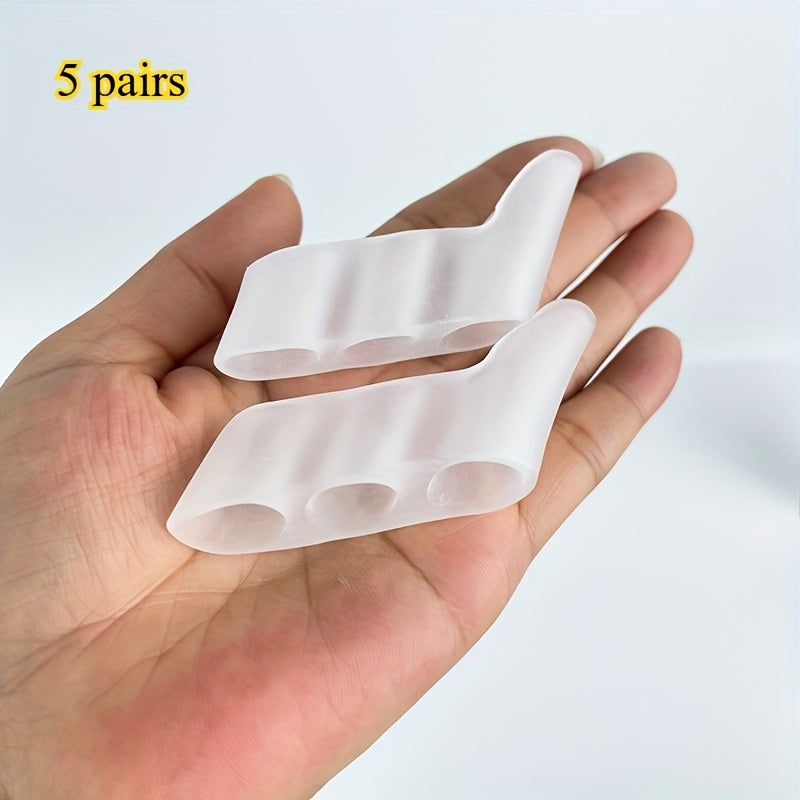 Unisex Silicone Toe Protectors 5 Pairs Breathable Flexible Gel Foot Care