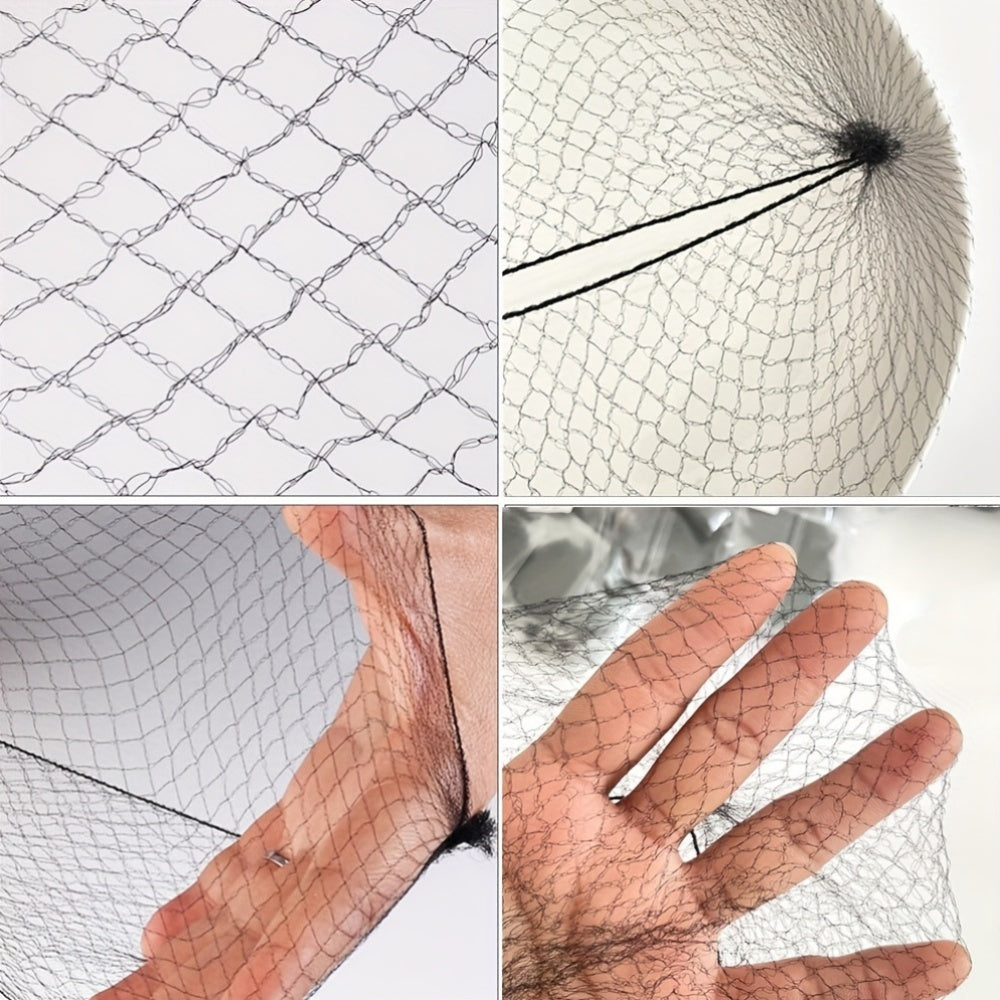 25-Pack Disposable Nylon Hairnets for Dance and Performance with Elastic Edge Mesh