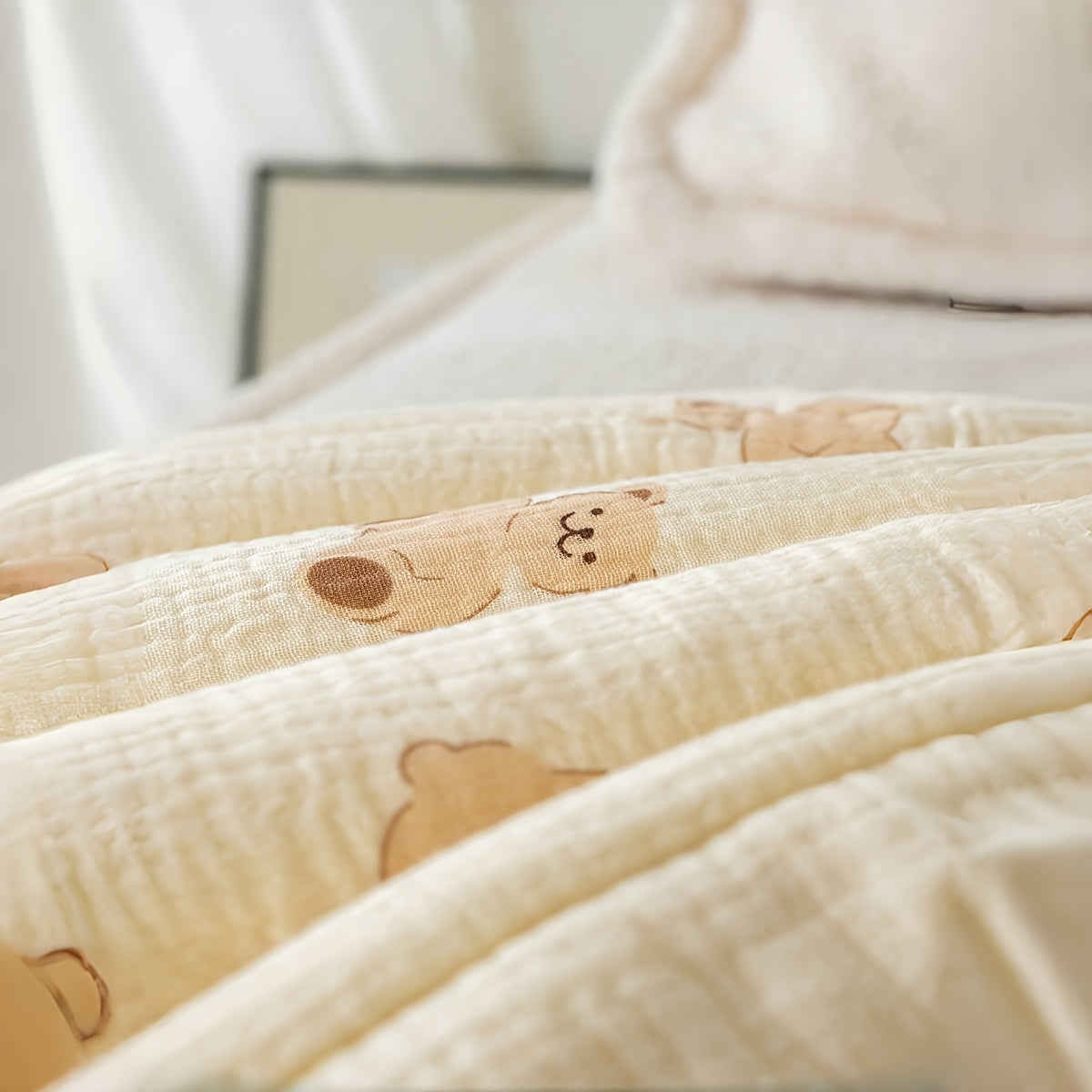 Kichkina bolalar aravachasi padlari Bej paxta qalinlashtirilgan ikki tomonlama yuviladigan bolalar uchun