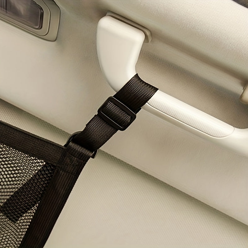 Adjustable Double-Layer Car Cargo Net Bag SUV Vehicle Organizer for Tents Toys