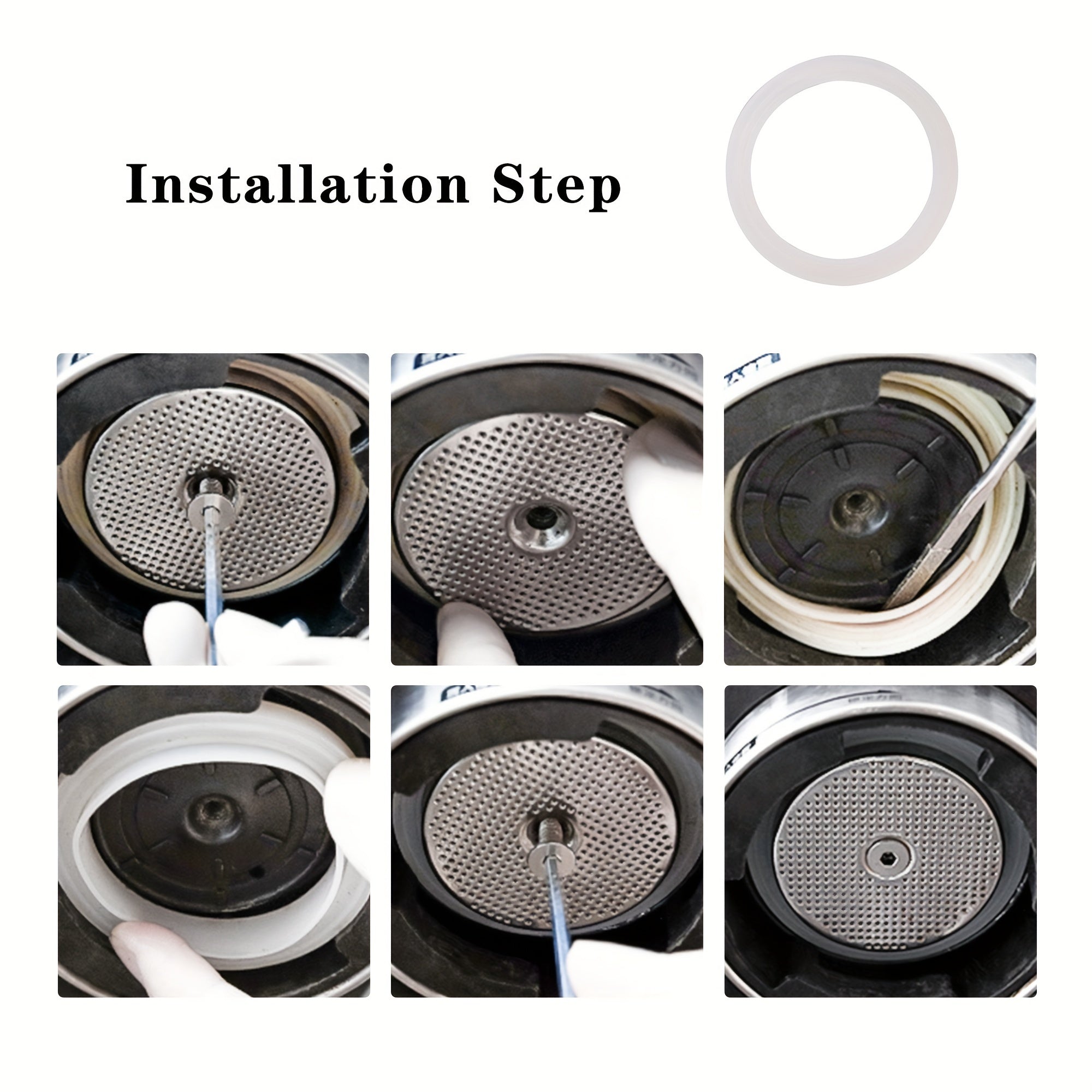 2pcs White Silicone Coffee Maker Sealing Ring for EC685 EC680 Replacement