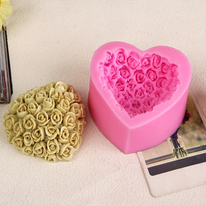 Rose Flower Silicone Mold for Cake Decorating and Ice Cream Making