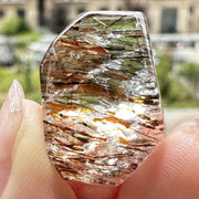 Multi-Colored Rutile Quartz Gemstone 2.01-2.59cm for Collectors and Gifts