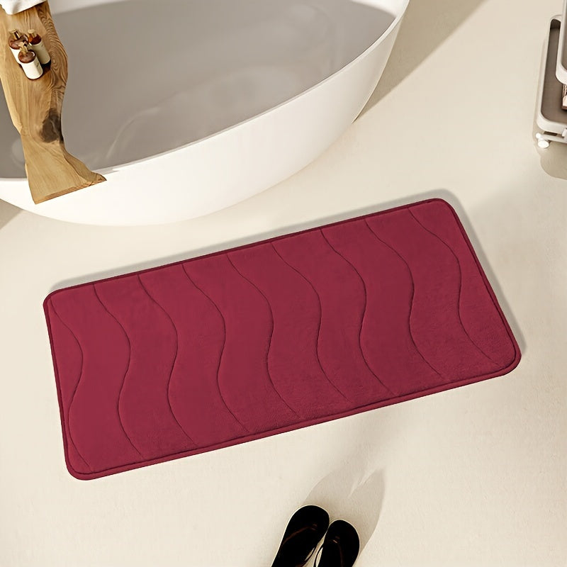 Soft Absorbent Waterproof Rectangular Bath Mat for Bathroom Shower Tub