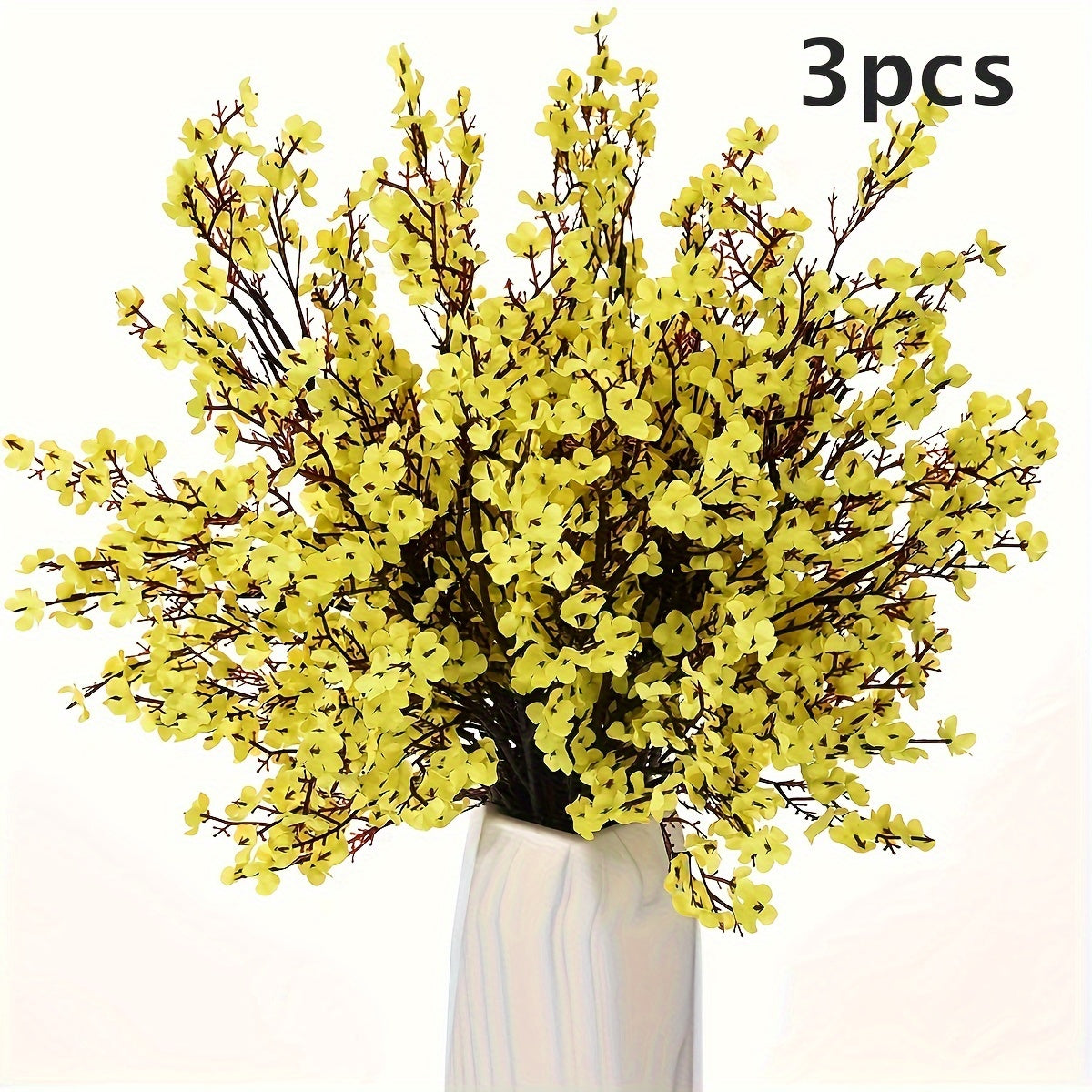 3-Piece Artificial Cherry Blossom Branch Set for Home Decor