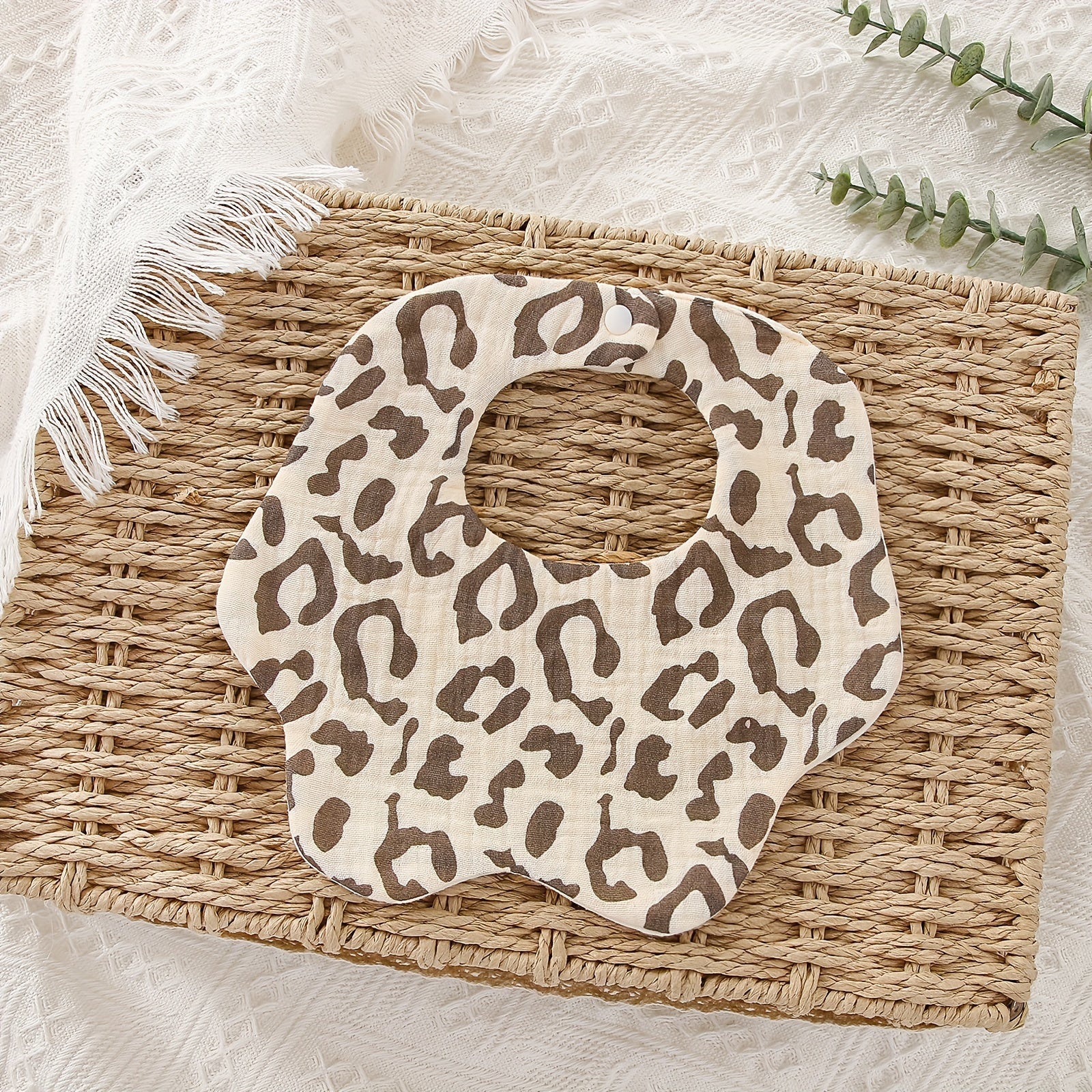 Baby Bib Soft and Adjustable 6-Layer Muslin for Newborns Infants Toddlers Drooling Teething