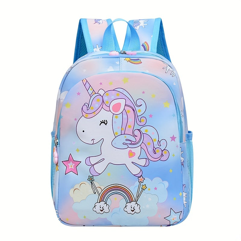 Qizlar uchun Qiziqarli Unicorn Malikasi Ruksak - Nylon, Suvga chidamli va Yengil, Moslashuvchan Kamarlar, Zip Yopilishi - Bolalar bog'chasiga va Tashqi Sarguzashtlar uchun Ideal, 3-6 yosh, Unicorn mavzusida.