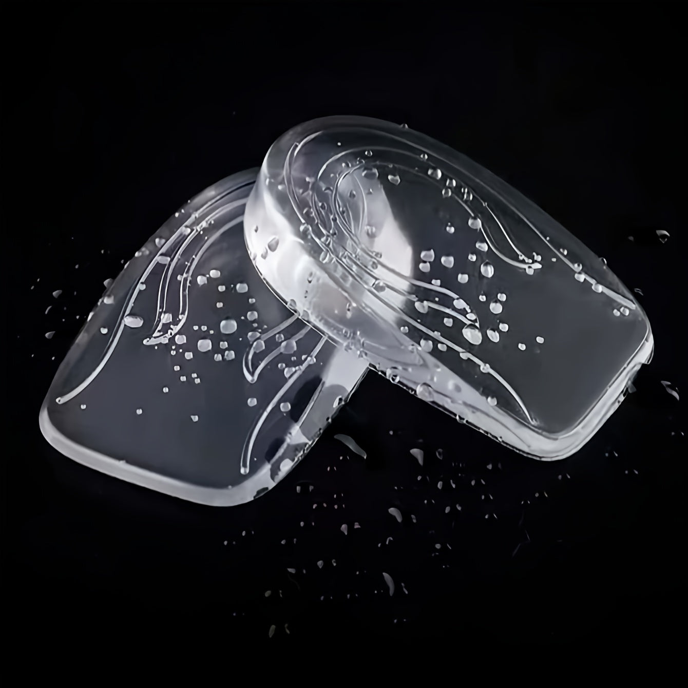 Unisex Silicone Height Increase Insoles Transparent Comfortable for Running Sports Basketball