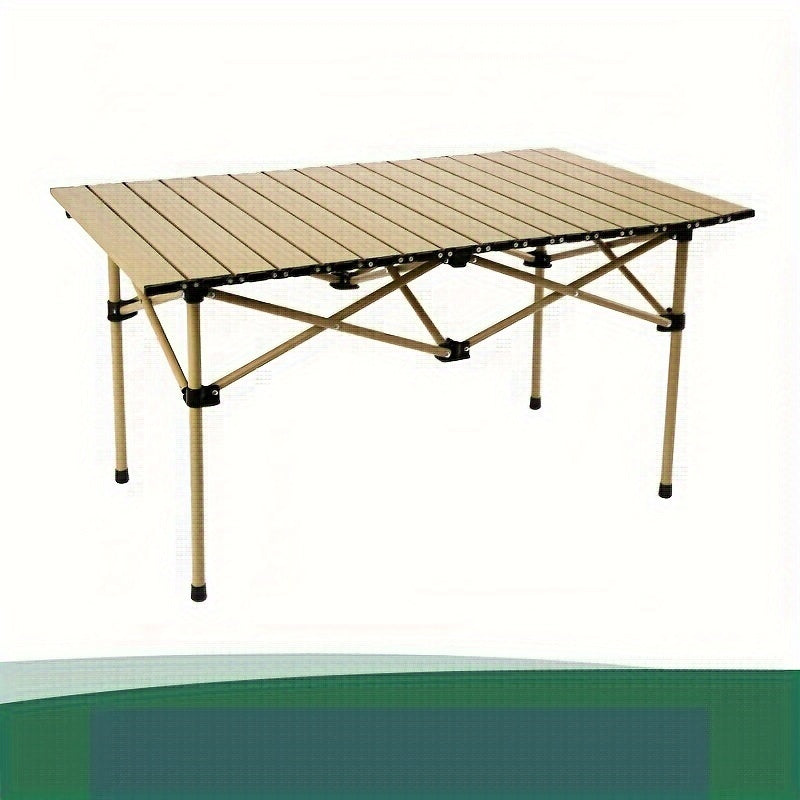 Outdoor Folding Table Stainless Steel Casual Sea-Colored