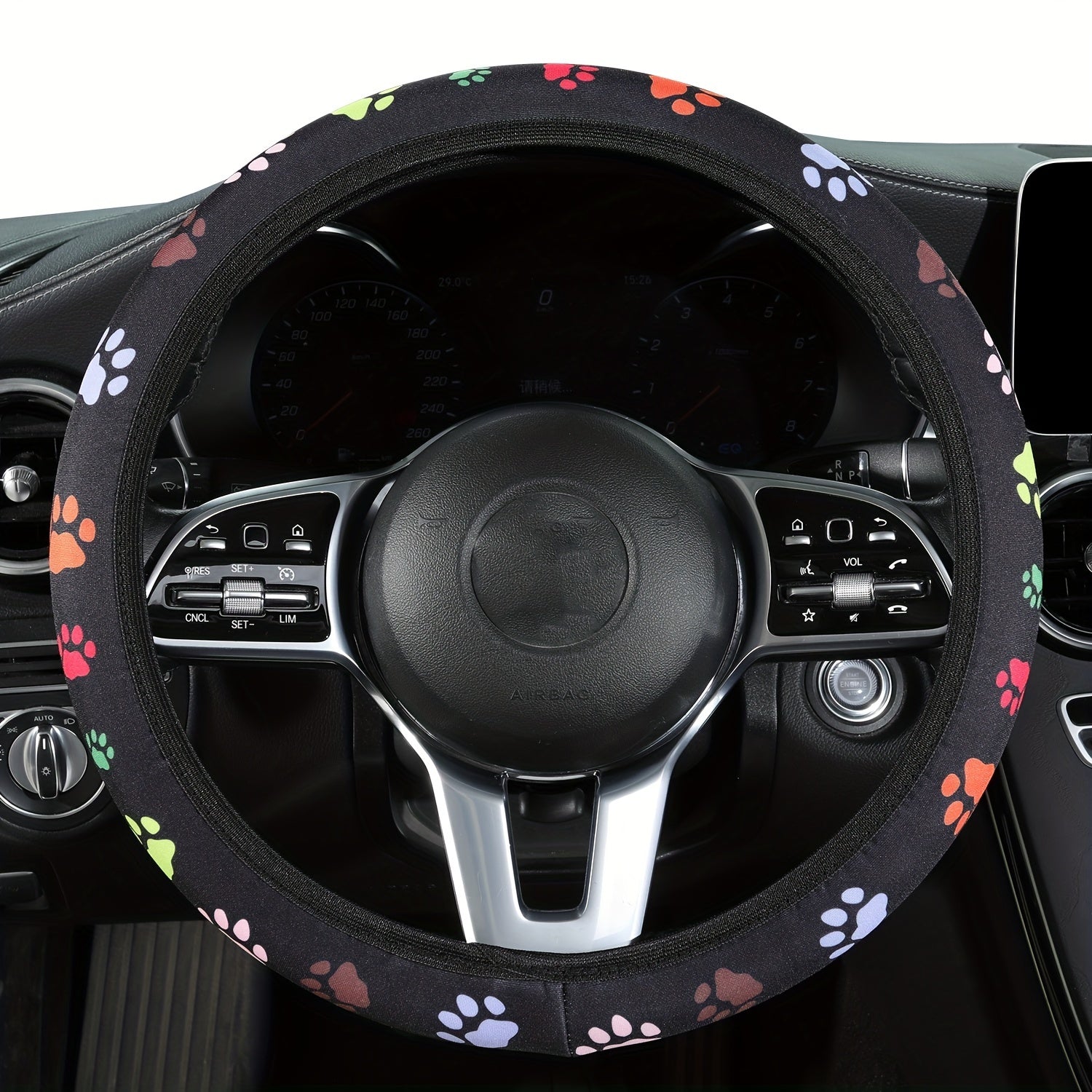 Universal avtomobil boshqaruv g'ildiragi qopqog'i nafas oladigan, qalin, sirpanmaydigan, kichik gul
