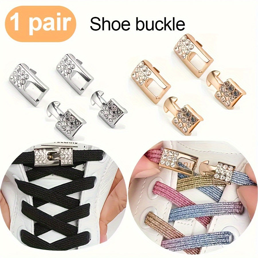 Unisex Plastic No-Tie Shoelace Buckles Shoe Accessories for Men and Women