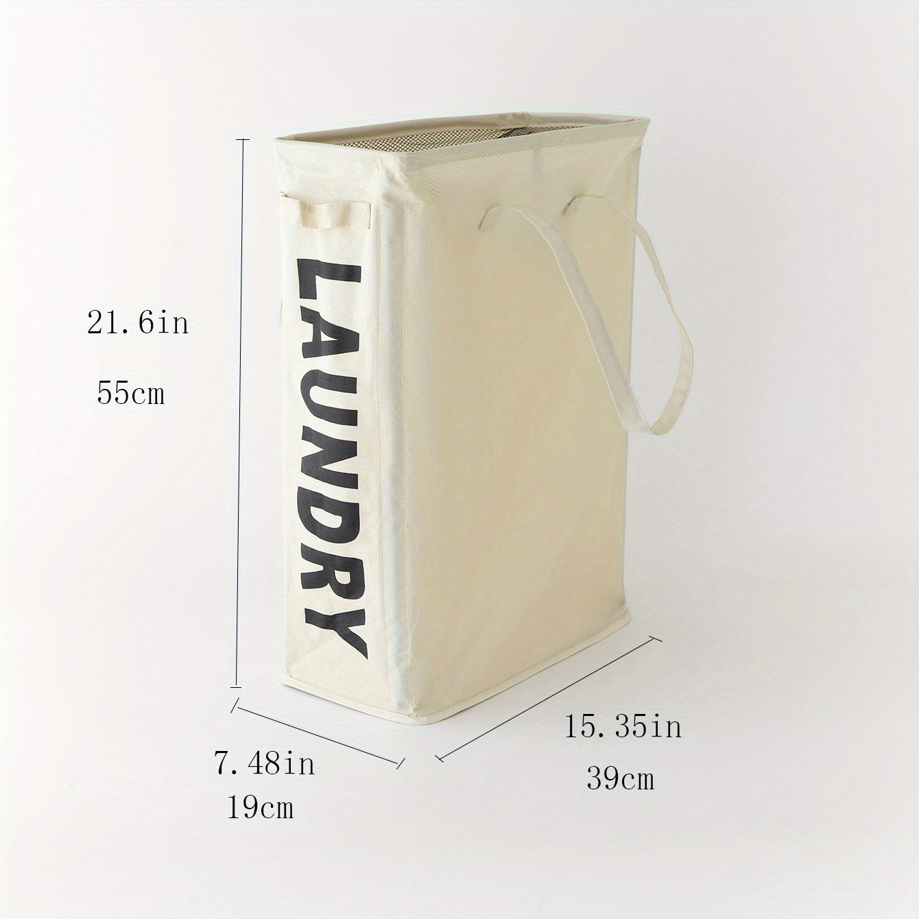 Collapsible Laundry Hamper with Handles 45L Capacity for Small Spaces