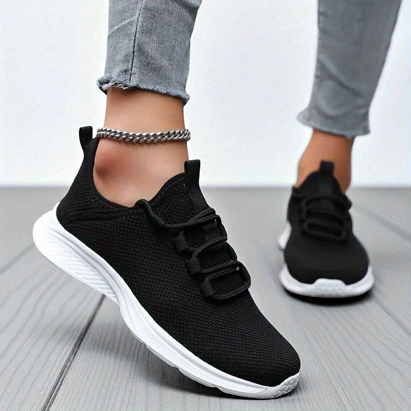 Women's Lightweight Breathable Slip-On Sneakers Grey White Casual Fitness