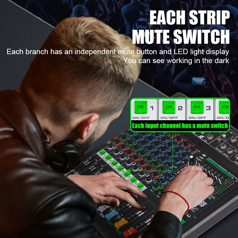 'NXG XF8/12/16 Professional Mixer Soundboard 8/12/16 kanalli, USB MP3 kompyuter kirishi, 48V fantom quvvati, 99 ta reverb effektlari va yozish funksiyasi bilan.'