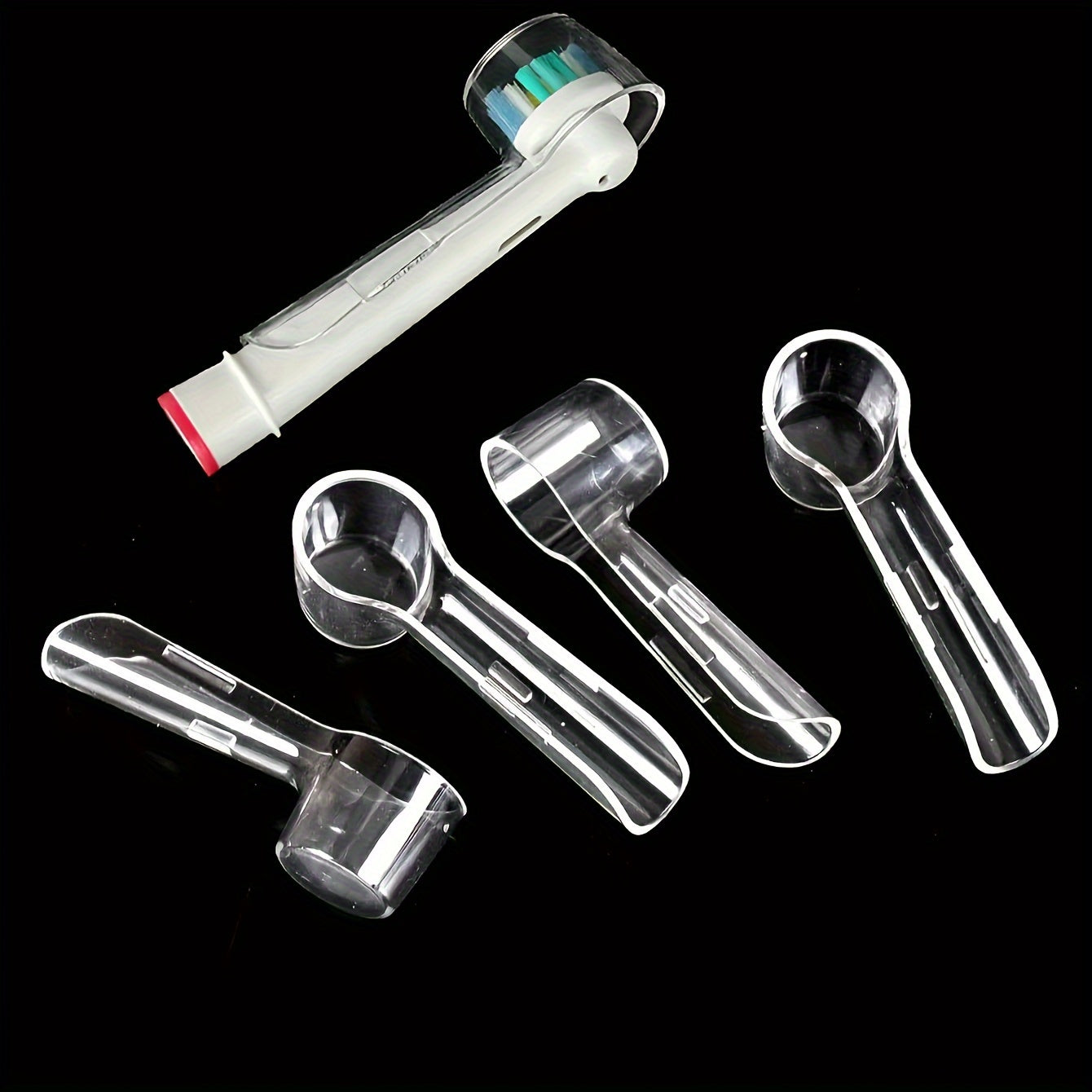 4 Pcs Reusable Toothbrush Head Covers Travel Case Dustproof Protector