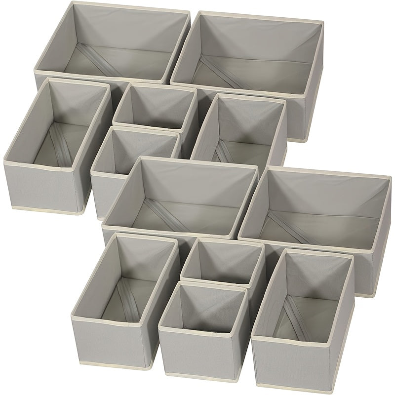 6-Pack Foldable Non-Woven Storage Bins for Closet Organization