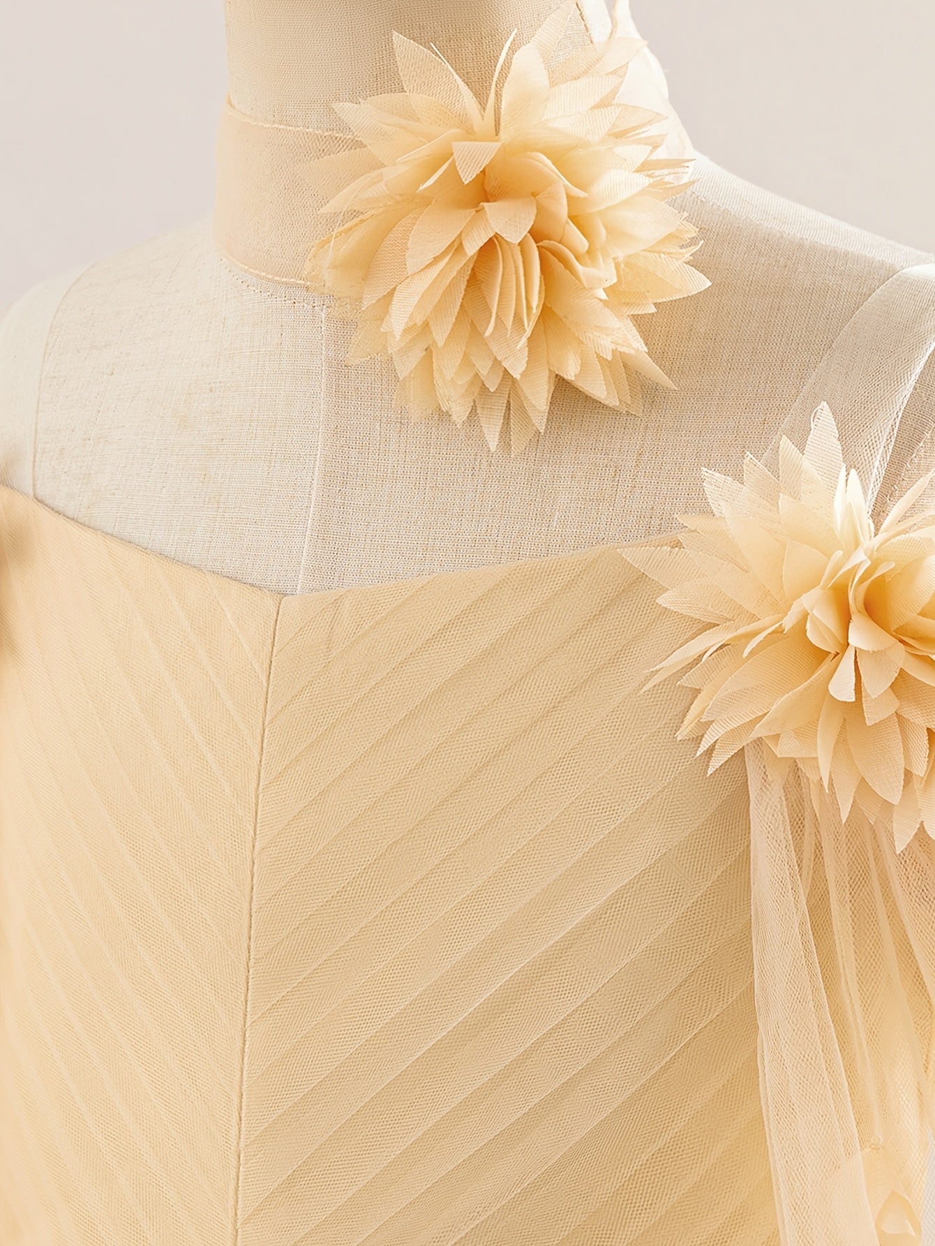 Girls Light Blue Off-Shoulder Floral Dress for Girls Weddings Parties and Performances