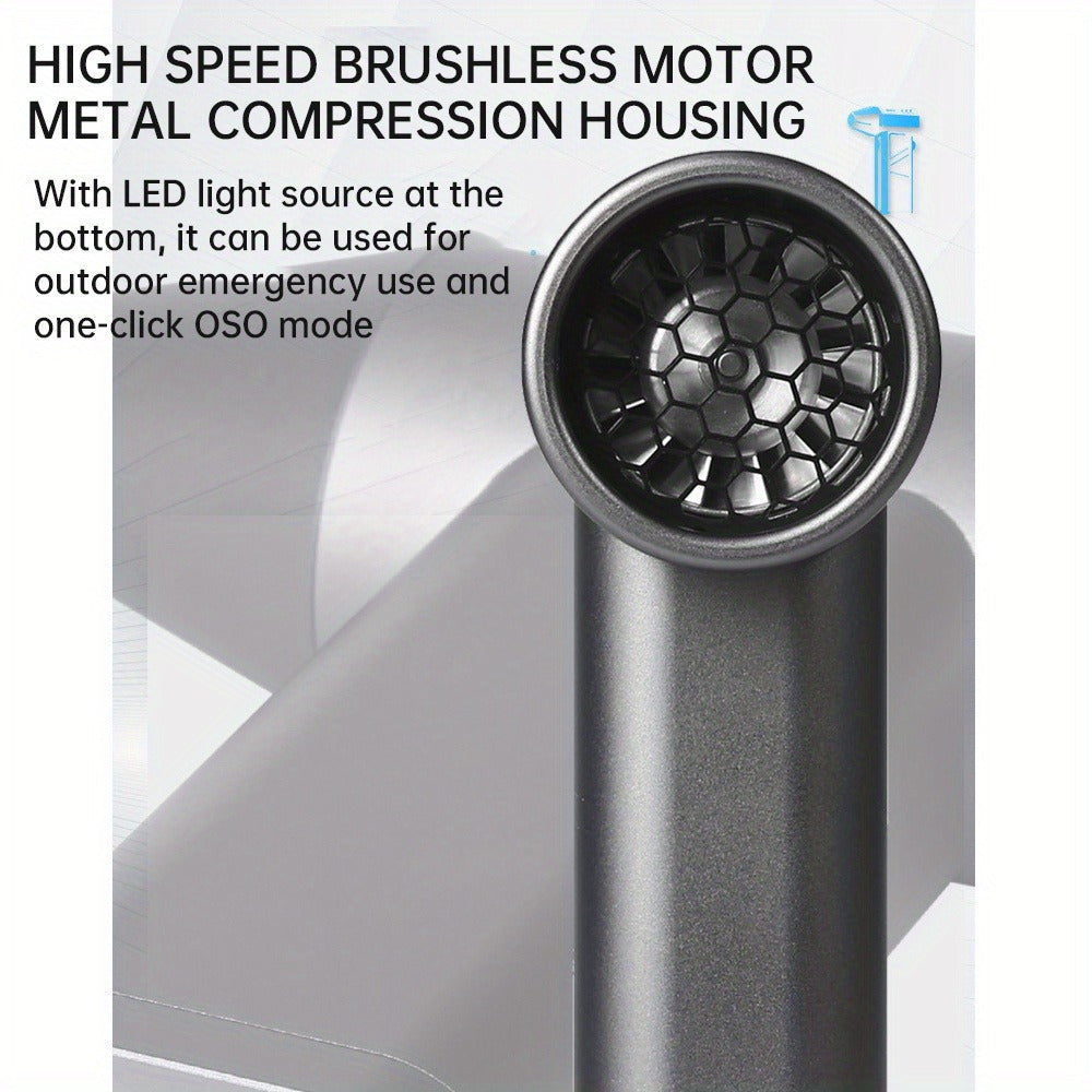 Portable High-Speed Turbo Fan with USB Charging for Cooling and Cleaning