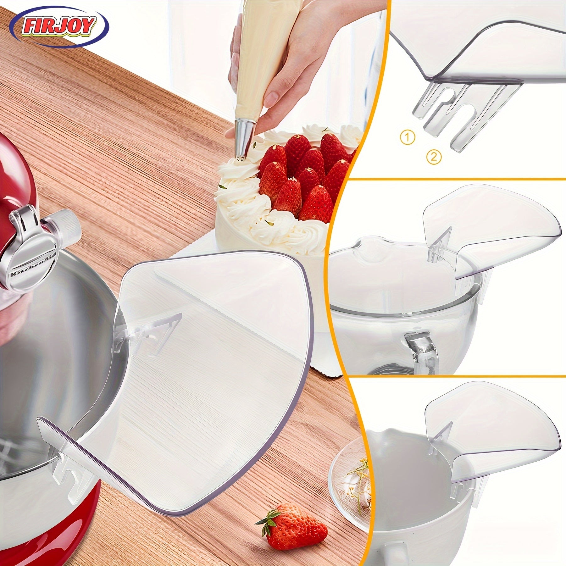 Adjustable Mixer Pouring Chute No-Mess Kitchen Gadget for Baking and Cooking