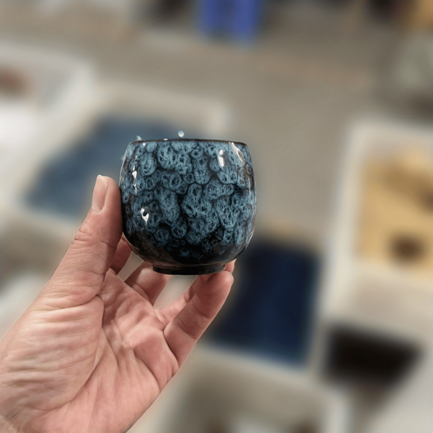 Taza de té de cerámica de 110 ml, taza pequeña para bebidas calientes