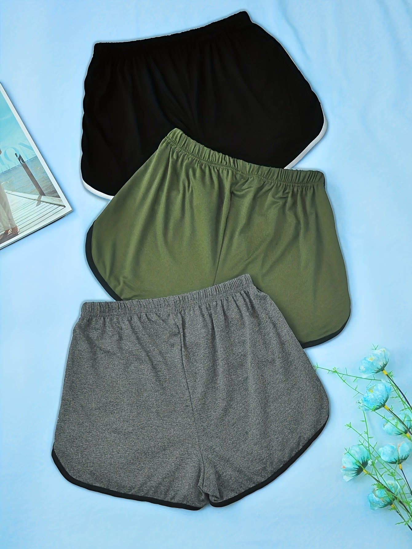 Ayollar uchun kattaroq o'lchamdagi rangli blokli uyqu shortlari polyester dam olish uchun qulay barcha mavsumlar