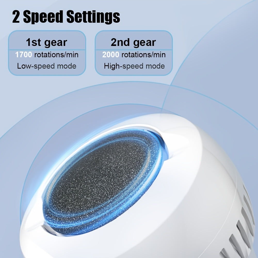 Electric Foot Callus Remover USB Rechargeable with Replaceable Heads for Hard Skin