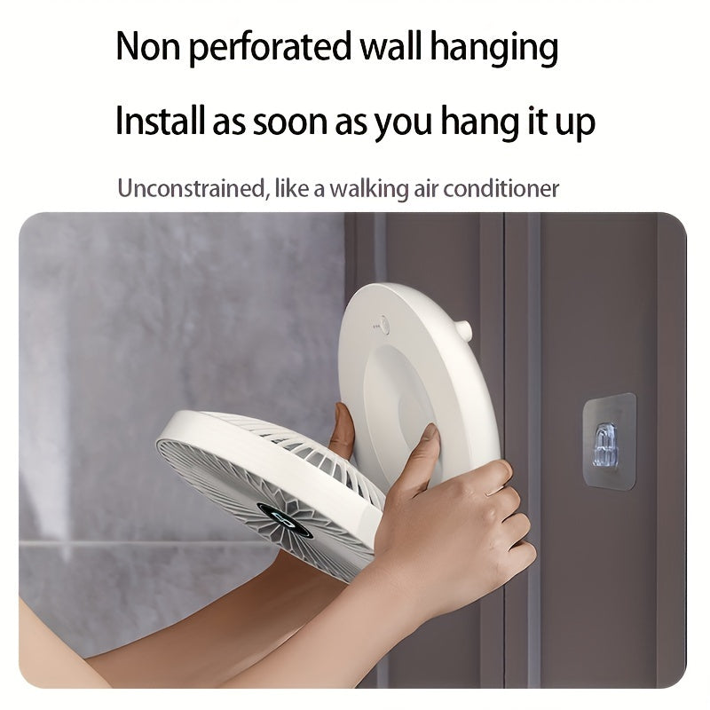 Jim, Kuchli USB Ventilyatori - Uy, Ofis va Yotoqxona uchun Ko'p Maqsadli Dizayn - Devorlarga O'rnatilishi yoki Stol ustida Ishlatilishi Mumkin - Ichki va Tashqi Foydalanish Uchun Mos, Havo Aylanishi Xususiyati Bilan