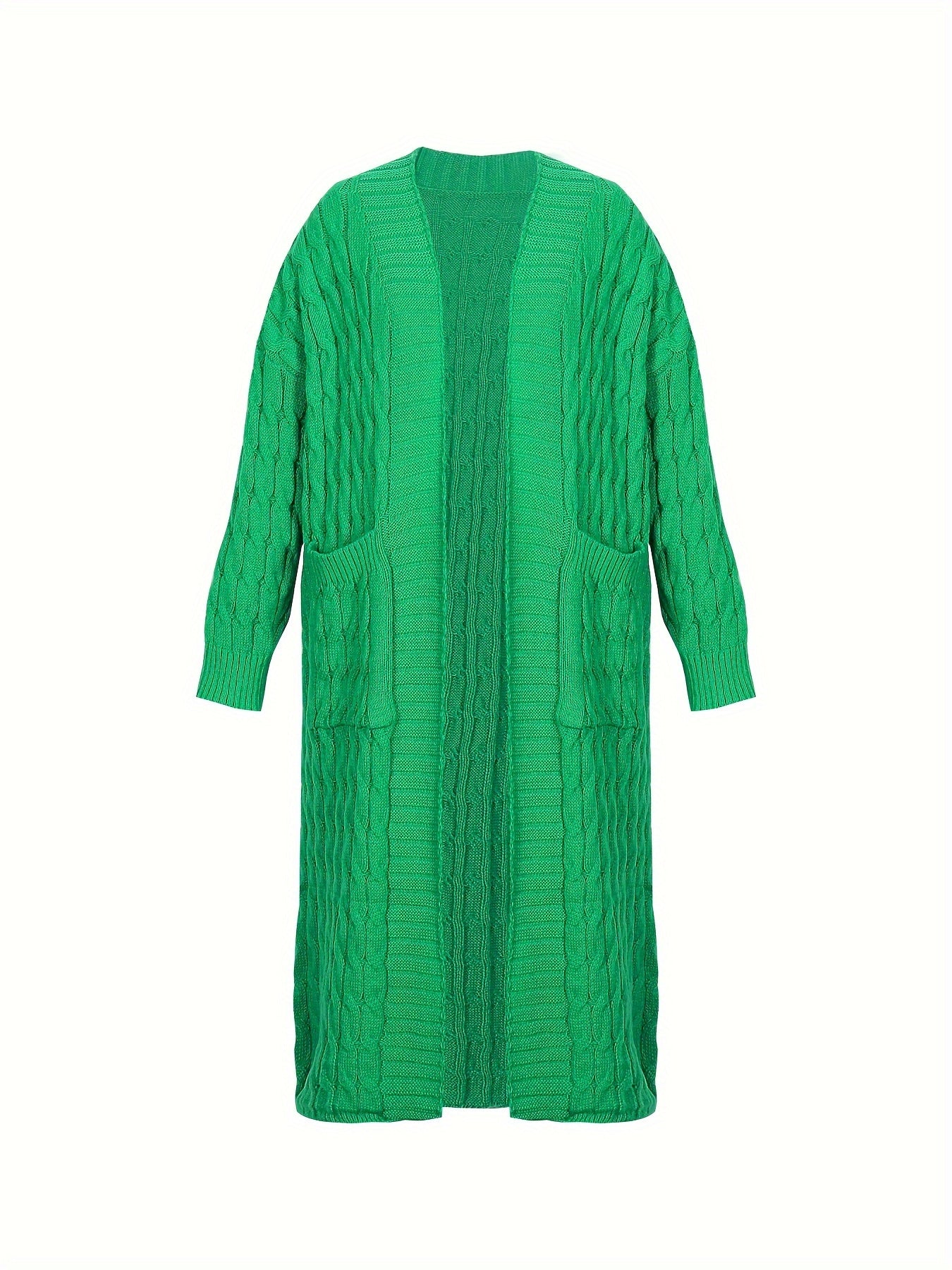 Women's Oversized Knit Cardigan Coat Long Sleeve Fall Winter Polyester Sweater