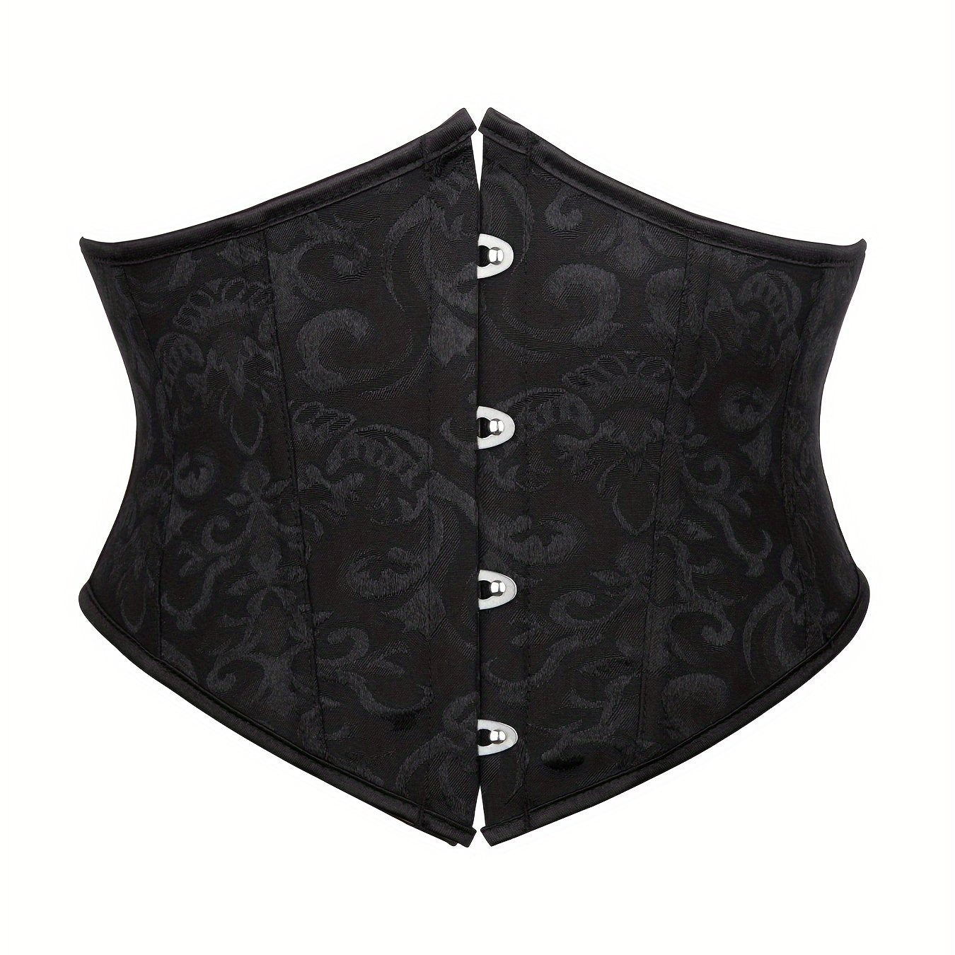 Faja femenina elegante con patrón floral, con espalda ajustable con cordón y botones, ropa moldeadora